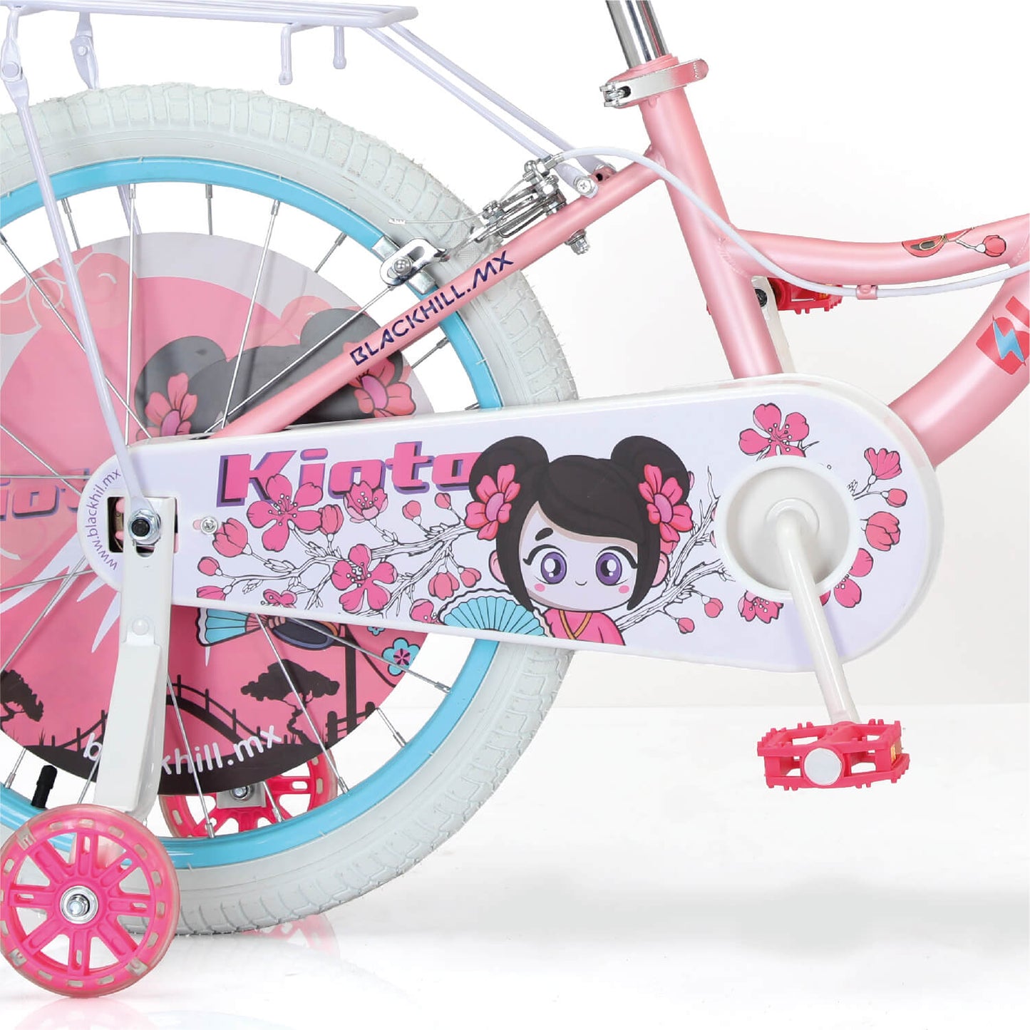 Kioto R-20 / bicicleta para niñas de 7 a 12 años colore rosa pastel con azul pastel tipo cruiser