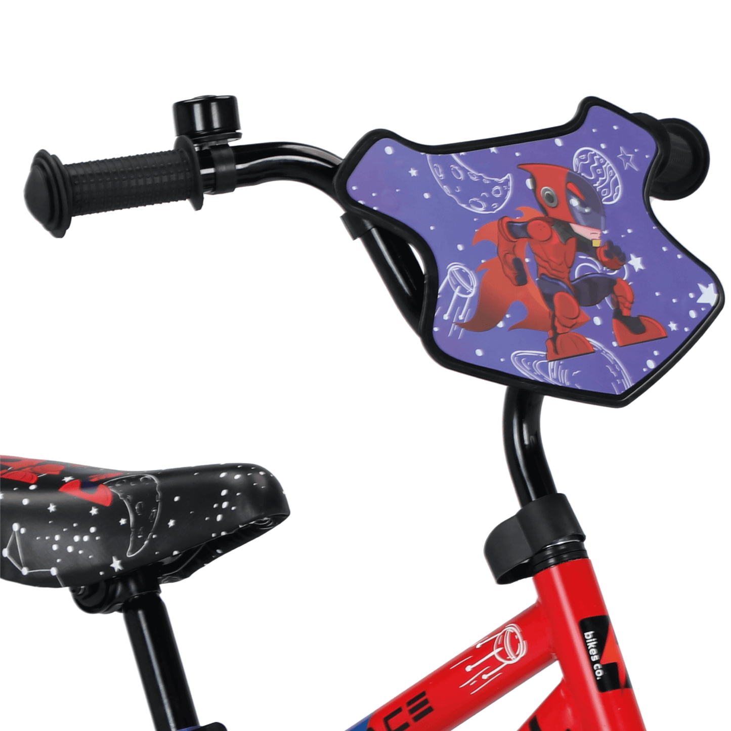 Fugace R-12 - Bicicleta para niños de 2 a 5 años color rojo/azul con llantas de apoyo LED