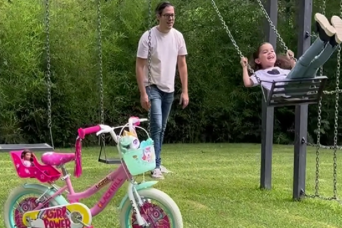 Bicicleta de Niña R16 Blackhill Rosa Pastel - Canastilla con ruedas de entrenamiento LED