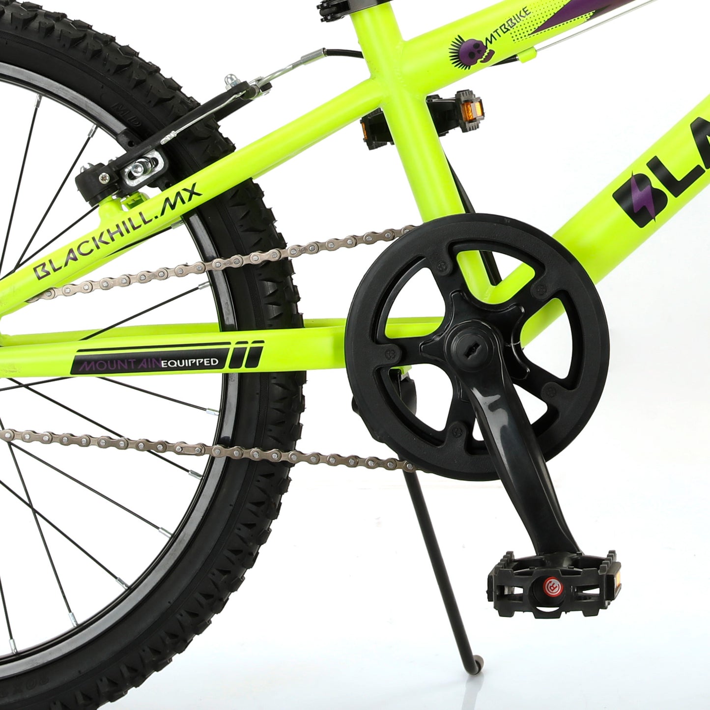 Zwei R-20 - bicicleta para niños de 7 a 12 años color verde fluorescente rodado 20