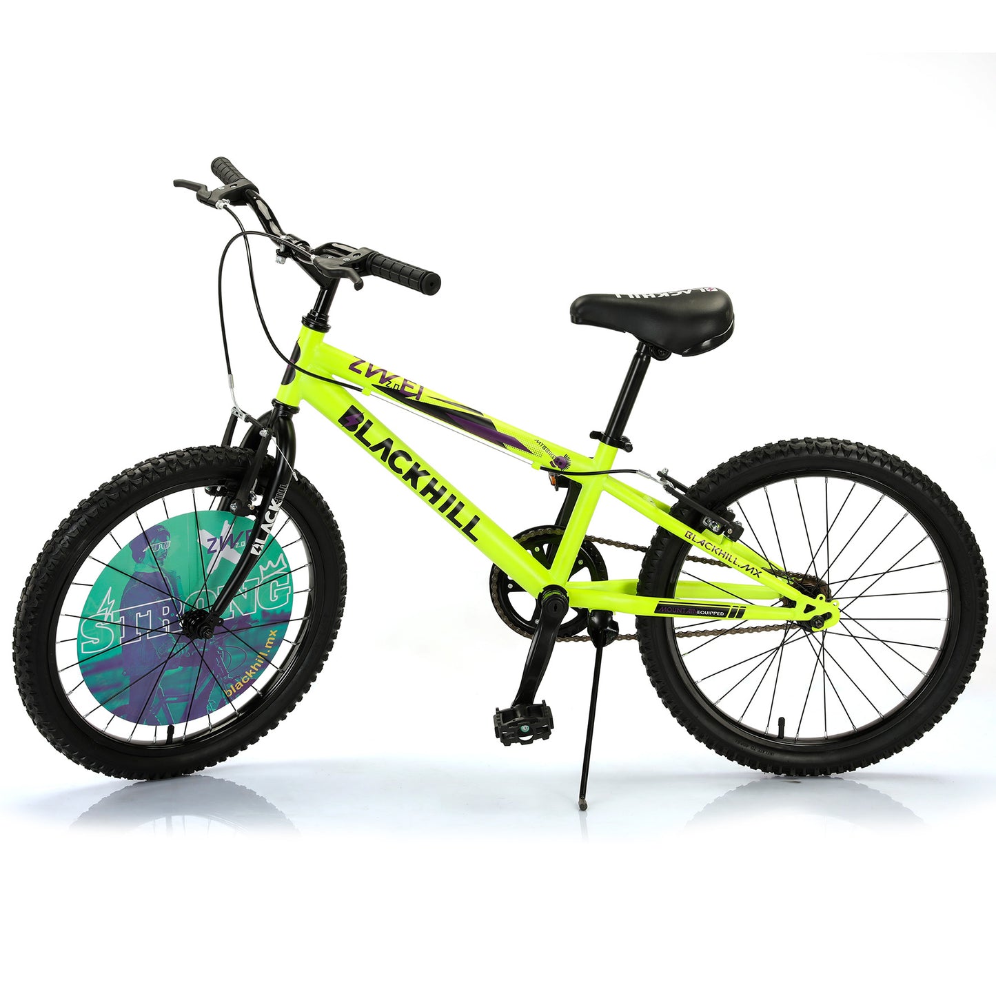 Zwei R-20 - bicicleta para niños de 7 a 12 años color verde fluorescente rodado 20