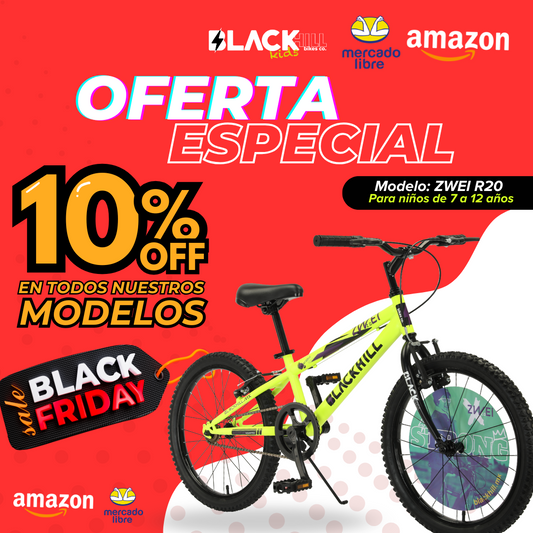 Zwei R-20 - bicicleta para niños de 7 a 12 años color verde fluorescente rodado 20